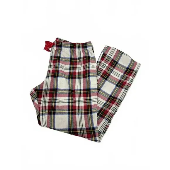 Old Navy Plaid Flannel Drawstring Cotton Pajama Pants- Size Large - Picture 1 of 7